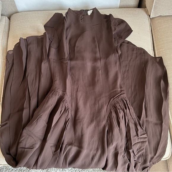 Reformaiton Maven Midi Dress - Mole Cafe Chocolate - Picture 5 of 12